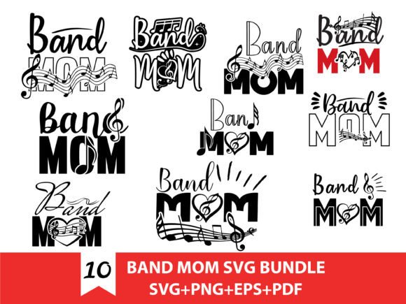 Band Mom SVG Bundle: A Versatile Graphics Set for T-Shirt Designs