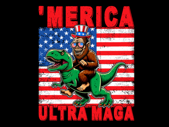 Bigfoot Riding T Rex: A Bold Graphics Choice for T-Shirt Designs