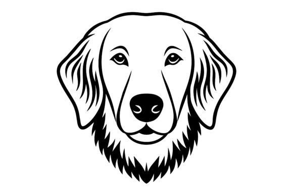 Charming Golden Retriever Graphics for Editorial Illustrations