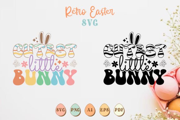 Cutest Little Bunny SVG: A Retro Easter Graphics Gem