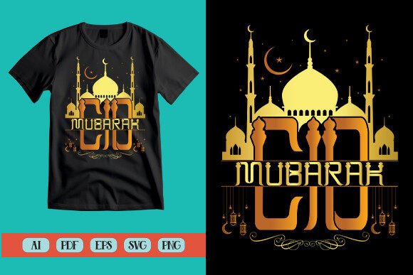 Eid Mubarak T-Shirt Designs: A Versatile Graphic Asset