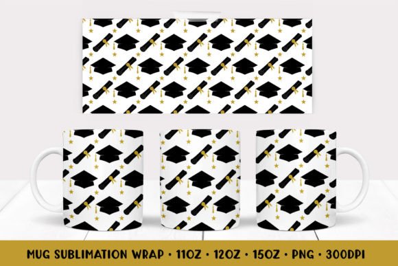 Graduation Hats Mug Sublimation: A Perfect Graphic for Local Brands