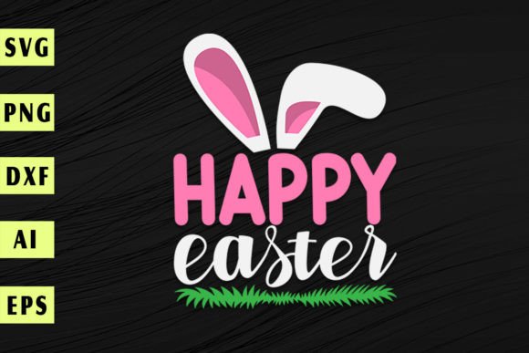 Happy Easter Sayings Egg Bunny for T-Shirt Designs