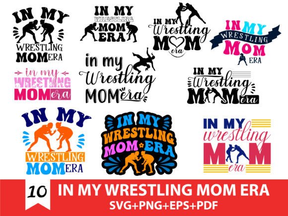 In My Wrestling Mom Era SVG Bundle: A Versatile T-Shirt Design Asset
