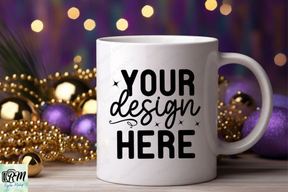 Mardi Gras White Mug Mockup for Creative Mugs Amp Graphics