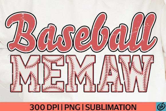 Retro Baseball Memaw PNG: A Versatile T-Shirt Design Graphic