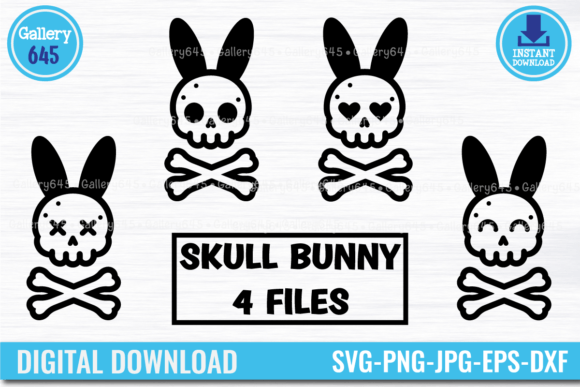Skull Bunny Easter SVG: A Unique Graphics and Print Template