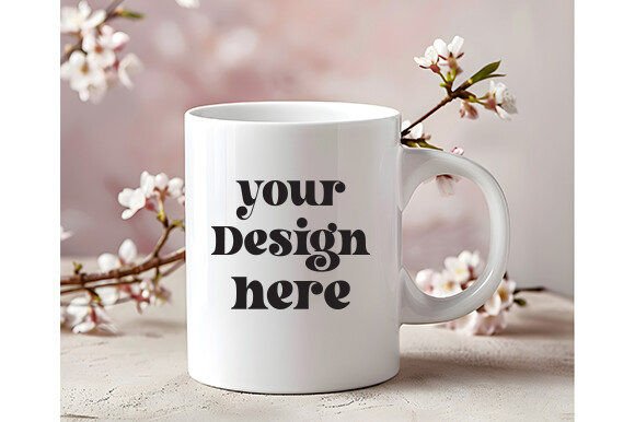 Spring Coffee Mug Mockup 108: A Versatile Graphics Asset for Mugs Amp