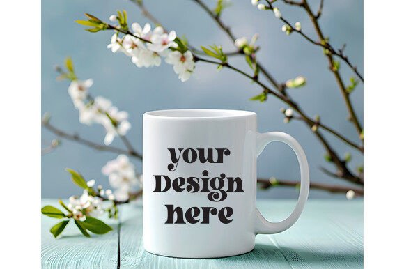 Spring Coffee Mug Mockup 146: A Versatile Graphics Asset for Mugs Amp
