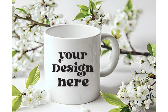 Spring Coffee Mug Mockup 147: A Versatile Graphics Asset for Mugs Amp